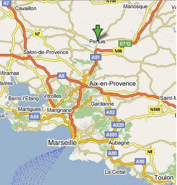 Situer Pertuis avec Google Maps France ©